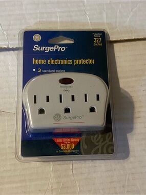 Surge Pro home electronics protector 3 standard outlets NEW